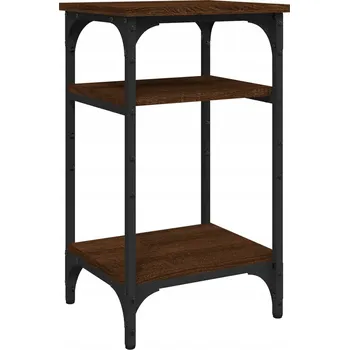 Konferenční stolek Industriální odkládací stolek s nastavitelnými nožičkami, hnědý dub, 35x30x60 cm