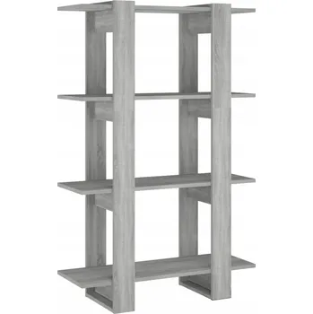 Knihovna Regál Knihovna v Barvě Šedý Dub Sonoma 80x30x123,5 cm