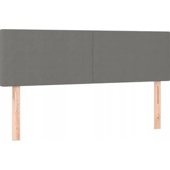 Čelo postele nastavitelné, tmavě šedé, 144x5x78/88 cm, látka