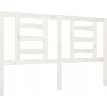 Dřevěné borovicové čelo s lamelami, bílé 146x4x100 cm