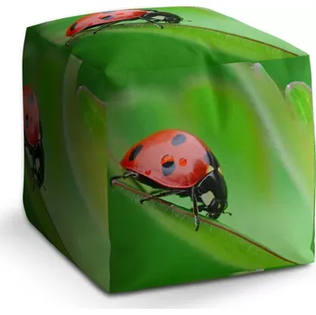 Taburet Sablio Taburet Cube Beruška na listě: 40x40x40 cm