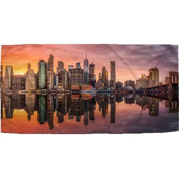 Osuška Sablio Ručník New York Západ slunce - 50x100 cm