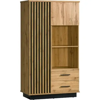 Knihovna Systém "LAMELO" LA4 (Regál 2D2S) - Barva: černá