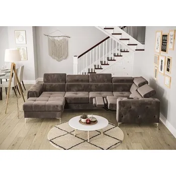 Sedací souprava Nábytek PEGAS s.r.o. Rohová sedací souprava ORION MAX III , relax s funkcí spaní 165x320x190 cm - hnědá , pravá