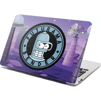 samolepka Sablio Samolepka na notebook Futurama Bender Planeta s vysílači - 29x20 cm