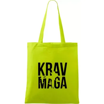 Nápis Krav Maga - Taška bavlněná - 42 x 38 cm ( Limetková )