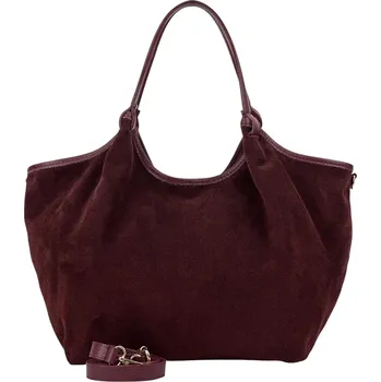 Kabelka z broušené kůže 591-C Itálie barva: hnědá tmavá