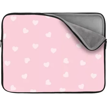 pouzdro na notebook Sablio Obal na notebook Růžová srdíčka - 13"