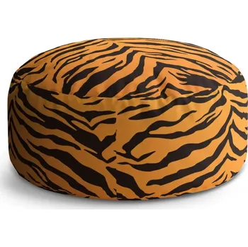 Taburet Sablio Taburet Circle Tygří vzor: 38x48 cm