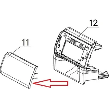 70037333 - Víko násypky pro pračku Candy - přední část