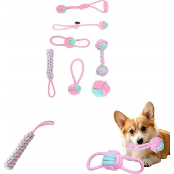 Hračka pro psa HRAČKY PRO PSY Sada 7 kousátek Kusů Přetahovadlo Hračka