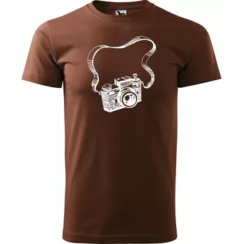 Pánské tričko Sablio Tričko s potiskem Pro fotografa - hnědé S
