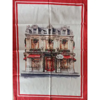 Utěrka Vánoční kuchyňská utěrka Věnec I