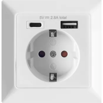 Elektrická zásuvka Bílá nástěnná Elektrická Zásuvka Orno