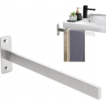 Věšák Věšák na ručníky do koupelny, SAMOLEPICÍ 38 CM matně stříbrný