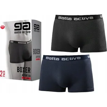 Boxerky PÁNSKÉ BOXERKY GATTA 3D PRODYŠNÉ SE SÍŤKOU SPORTOVNÍ PŘILÉHAVÉ 2 PÁRY - M