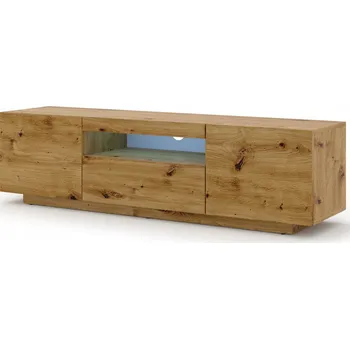 Komoda TV stolek AURA 150 závěsný dub artisan + LED