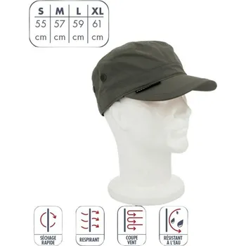 Kšiltovka ELEMENTERRE Klobouk proti UV záření Élémenterre Gull XL KAŠTANOVÁ|ZELENÁ|ŠEDÁ
