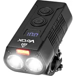 VAYOX Cyklistické přední světlo VA0045 750lm akumulátorové POWERBANKA 90 MM ČERNÁ