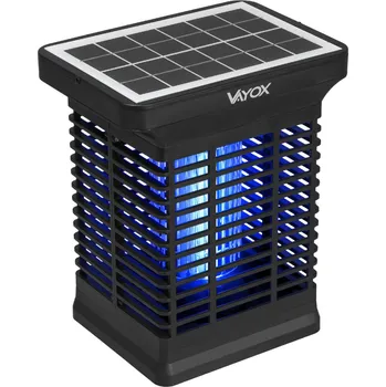Repelent VAYOX UV lampa proti hmyzu IKV-200 na komáry a mouchy akumulátorová solární 24,5cm