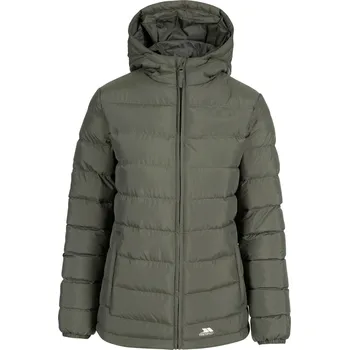 TRESPASS Dámská zateplená bunda L ZELENÁ|ŠEDÁ