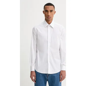 Pánská košile Košile United Colors of Benetton pánská, bílá barva, regular, s klasickým límcem, 551MUQ049 00X, vel. XXL