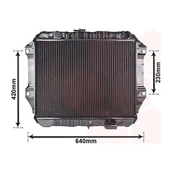 Motor automobilu Chladič, chlazení motoru VAN WEZEL 11002027
