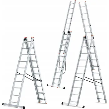 Žebřík Higher hliníkový Žebřík 3 x 9 do 150 kg