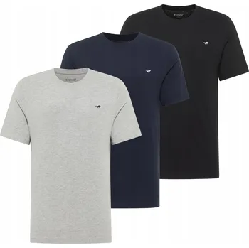 Pánské tričko MUSTANG 3-Pack Pánská Trička T-Shirt Styl Alex Bavlna Logo M