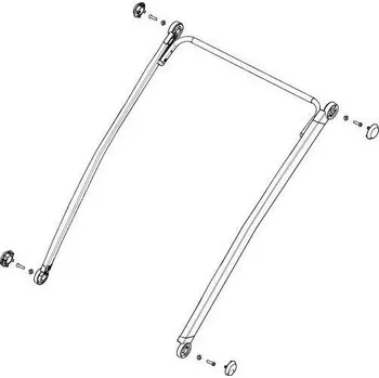 vozík za kolo Thule Chariot 2 - Double - Frame front upper Aluminium 55236