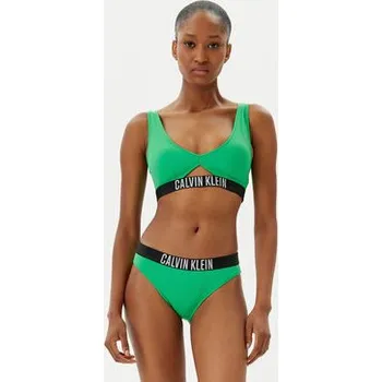 Dámské plavky Calvin Klein Swimwear Vrchní část bikin KW0KW02745 Zelená XL