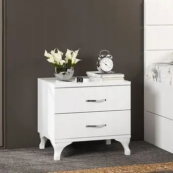 Noční stolek ENGLAND noční stolek na nožičkách, bílý