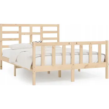 Postel Rám postele z masivního borovicového dřeva 205,5 x 126 x 104 cm