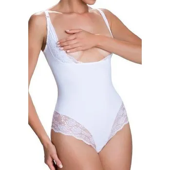 Body Dámské modelovací body s krajkou Vanilia Eldar bílé M