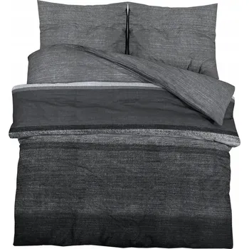 Povlečení Sada povlečení z bavlny s certifikátem OEKO-TEX, tmavě šedá, 140x200 cm, 60x70 cm