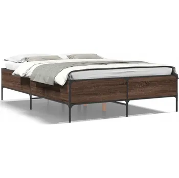 Postel Rám postele hnědý dub 193 x 143 x 44 cm, vhodná matrace 140 x 190 cm