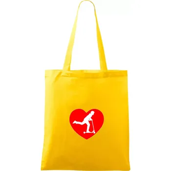 Koloběžka srdce - Taška bavlněná - 42 x 38 cm ( Žlutá )