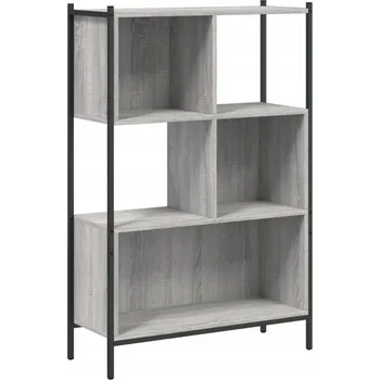 Knihovna Regál na knihy šedý dub sonoma 72x28x109 cm, ocel s práškovým nástřikem