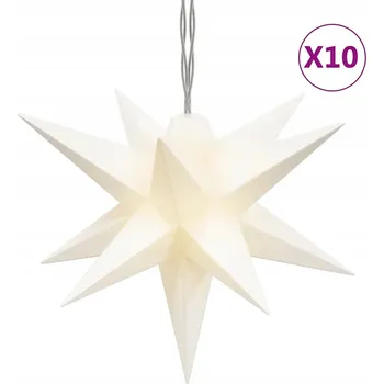 Vánoční dekorace Vánoční LED dekorace Hvězda s časovačem, bílá, 7,5x10 cm, IP44