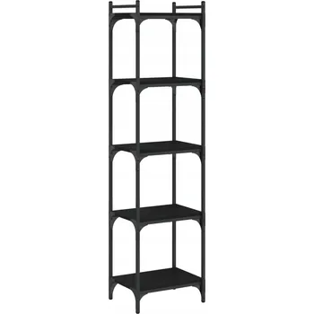 Knihovna Knihovna s nastavitelnými nožičkami, černá, 40x30x154 cm