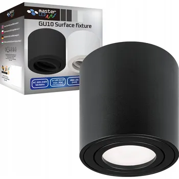 Nástěnné svítidlo Přisazené svítidlo Masterled černé kulaté GU10