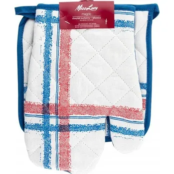 Chňapka Chňapka a kuchyňská rukavice 20x20 cm Miss Lucy Magdo - Kostkovaný vzor, Bavlna, CE