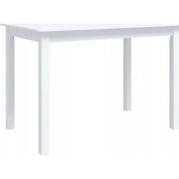 Jídelní stůl Jídelní stůl z kaučukového dřeva a MDF, bílý 114x71x75 cm