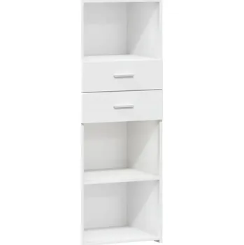 Koupelnový nábytek Bílá skříňka z dřevěného kompozitu 45x42,5x124 cm