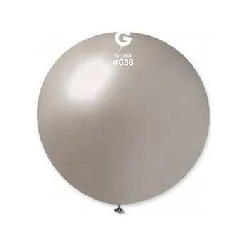 Balónek BALÓNEK GM30 kovová koule STŘÍBRNÁ Svatba Párty SVATEBNÍ HOSTINA