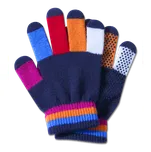 Dětské rukavice s gripem ELT, Mix - Modrá - Fuchsiová
