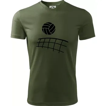 Pánské tričko Volejbalová síť - Pánské triko Fantasy sportovní (dresovina) - XL ( Khaki )