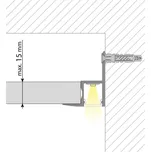 Rohový hliníkový profil 35x45 mm, matný difuzor 2m *ML-761.083.02.2