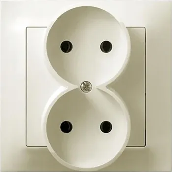 Elektrická zásuvka Nástěnná Elektrická zásuvka Ospel GP-2Y/27 ecru