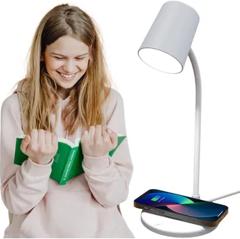 Lampička BEZDRÁTOVÁ NABÍJEČKA TELEFONU STOLNÍ LAMPA S REPRODUKTOREM NOČNÍ LAMPA